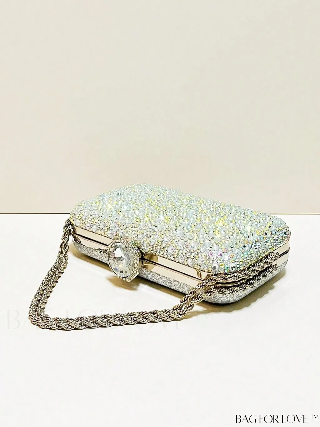 BagForLove - Stunning Rhinestone Chain Mini Box Bag for Glamorous Party Look