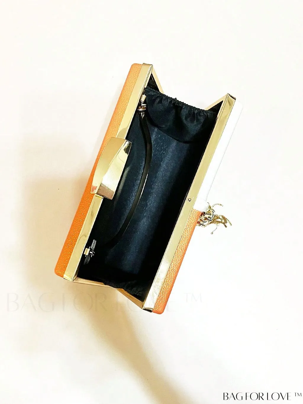 BagForLove - Stylish Mini Box Bag with Two-Tone Design, Rhinestone & Tassel Accent â High-Quality PU
