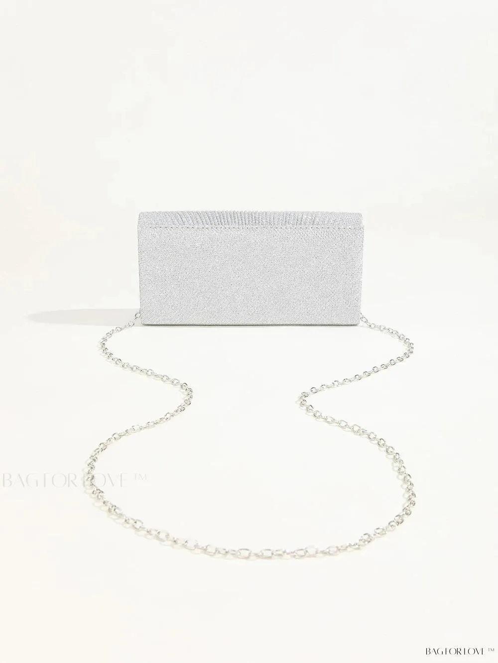 BagForLove - Tiny Sparkling Pleated Clutch Perfect for Weddings and Parties