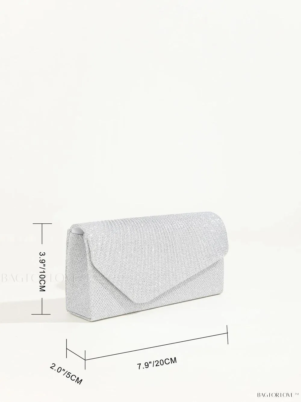 BagForLove - Tiny Sparkling Pleated Clutch Perfect for Weddings and Parties