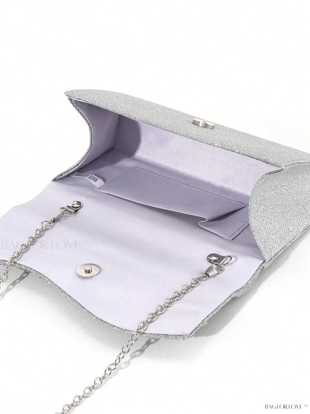 BagForLove - Tiny Sparkling Pleated Clutch Perfect for Weddings and Parties