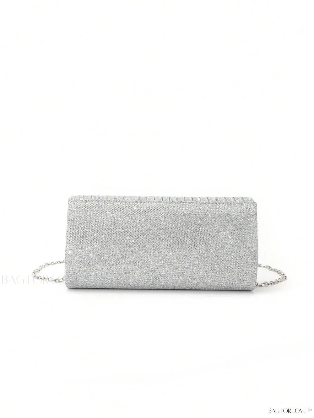 BagForLove - Tiny Sparkling Pleated Clutch Perfect for Weddings and Parties