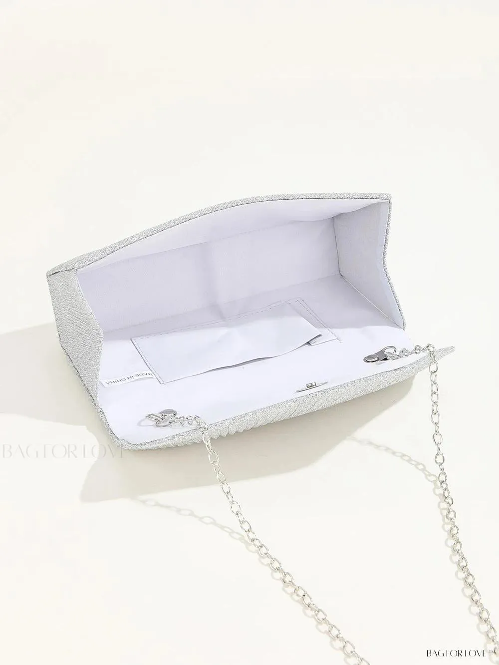 BagForLove - Tiny Sparkling Pleated Clutch Perfect for Weddings and Parties