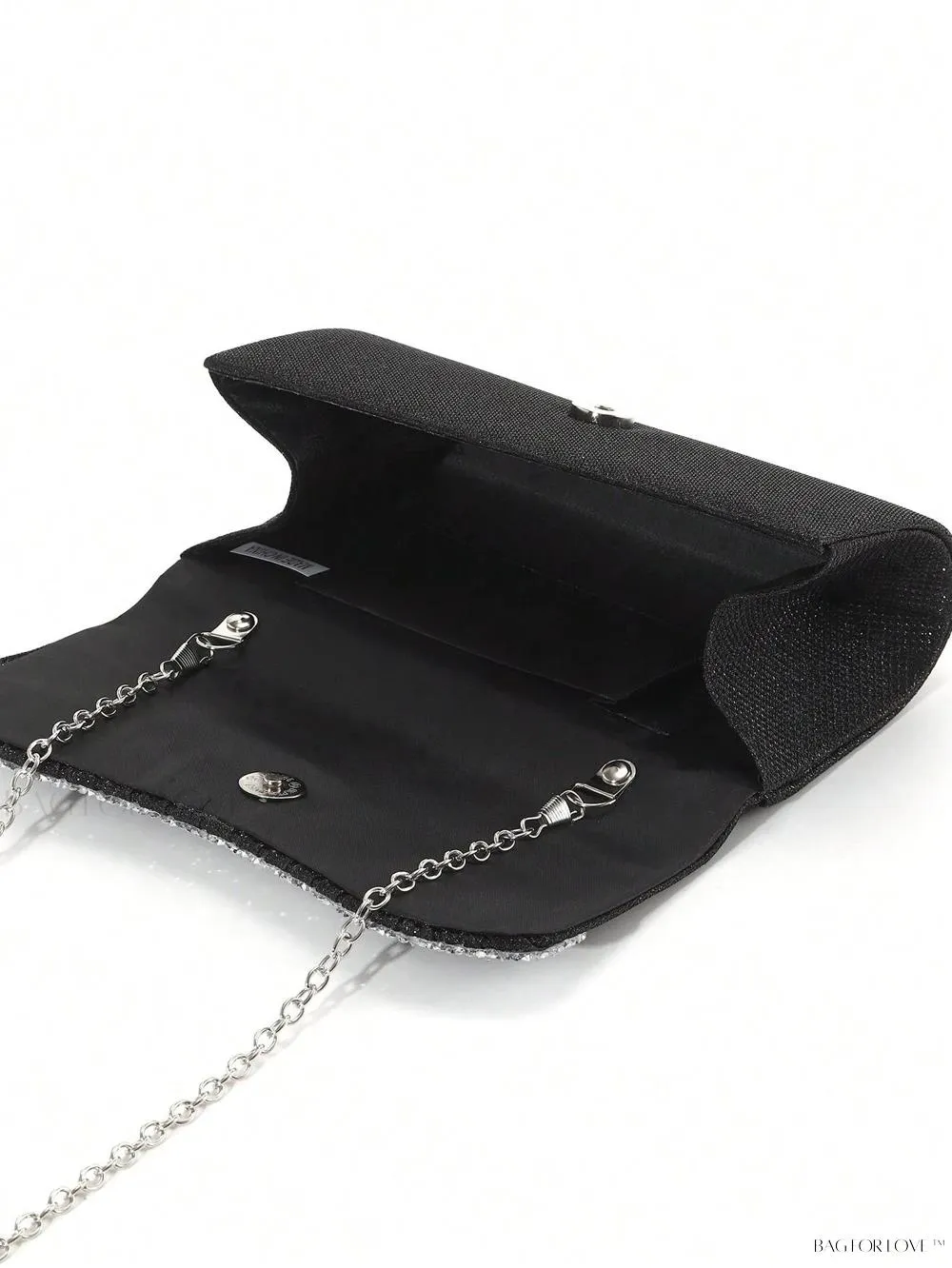 BagForLove - Tiny Sparkling Pleated Clutch Perfect for Weddings and Parties