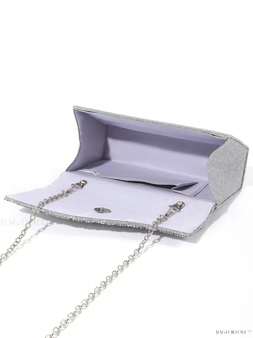 BagForLove - Tiny Sparkling Pleated Clutch Perfect for Weddings and Parties