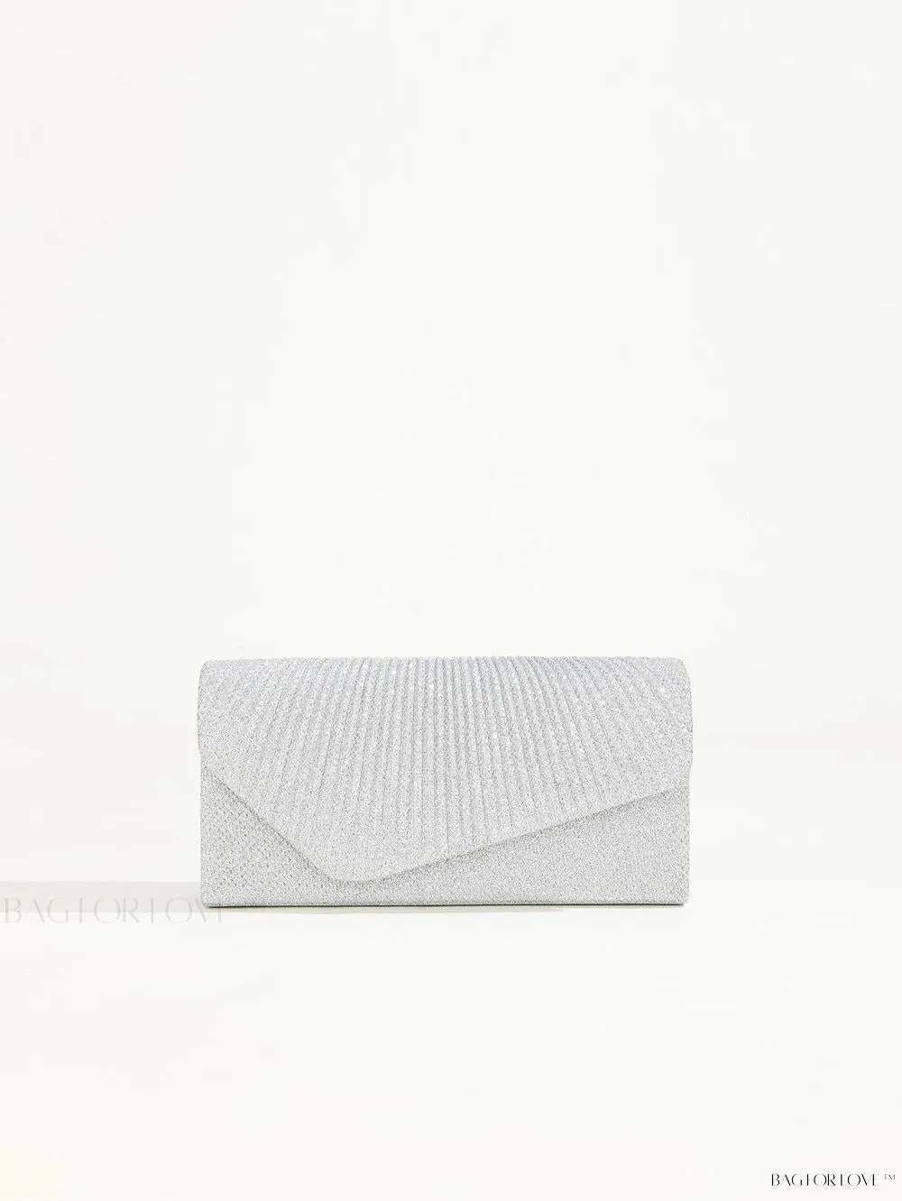 BagForLove - Tiny Sparkling Pleated Clutch Perfect for Weddings and Parties