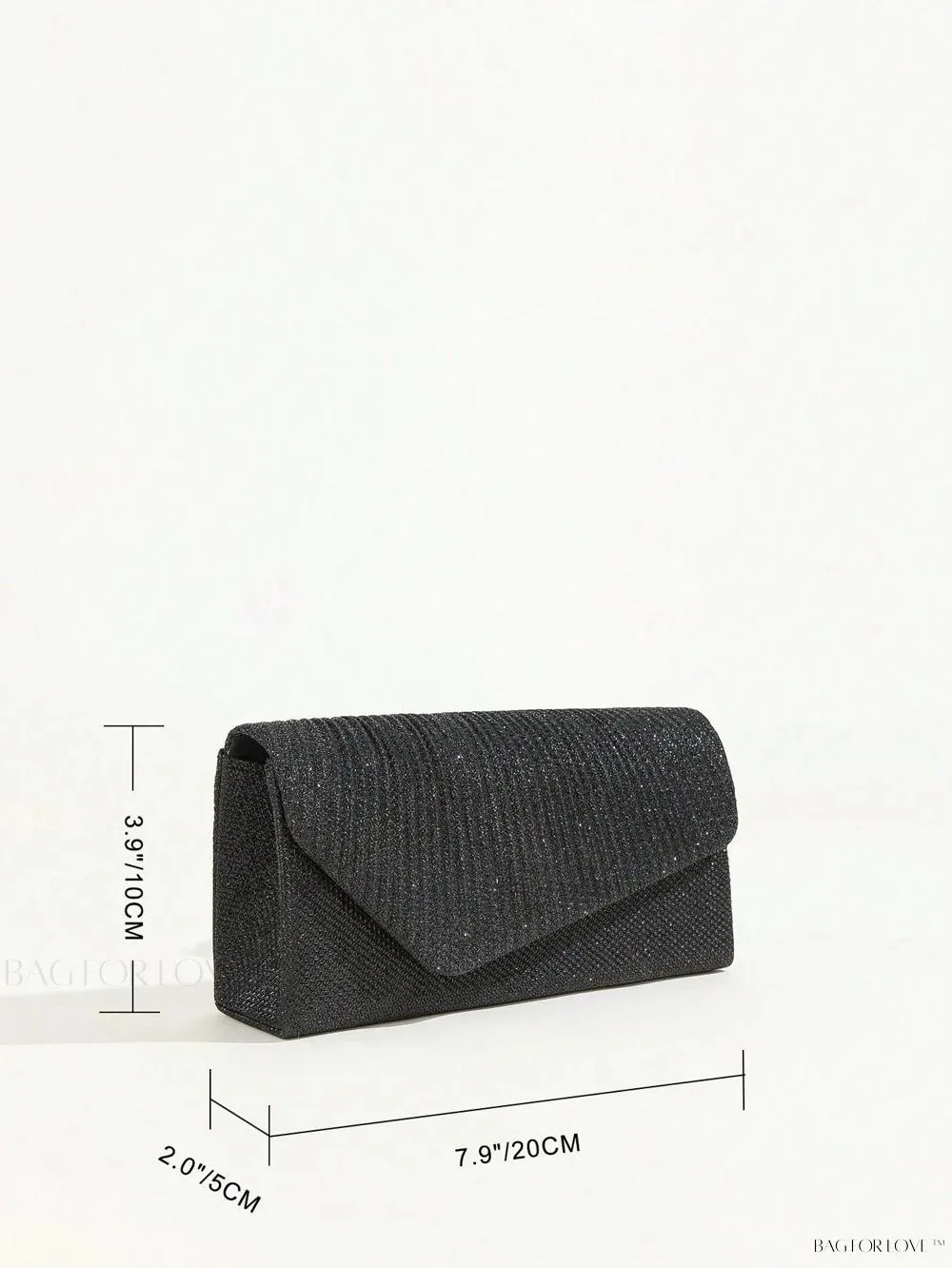 BagForLove - Tiny Sparkling Pleated Clutch Perfect for Weddings and Parties