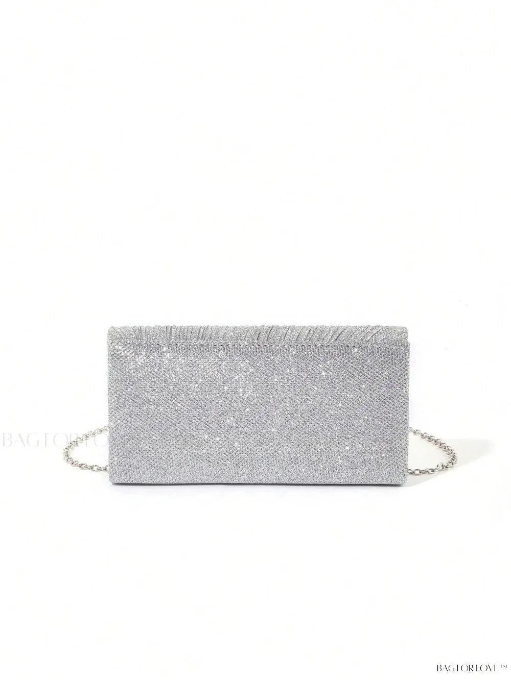BagForLove - Tiny Sparkling Pleated Clutch Perfect for Weddings and Parties