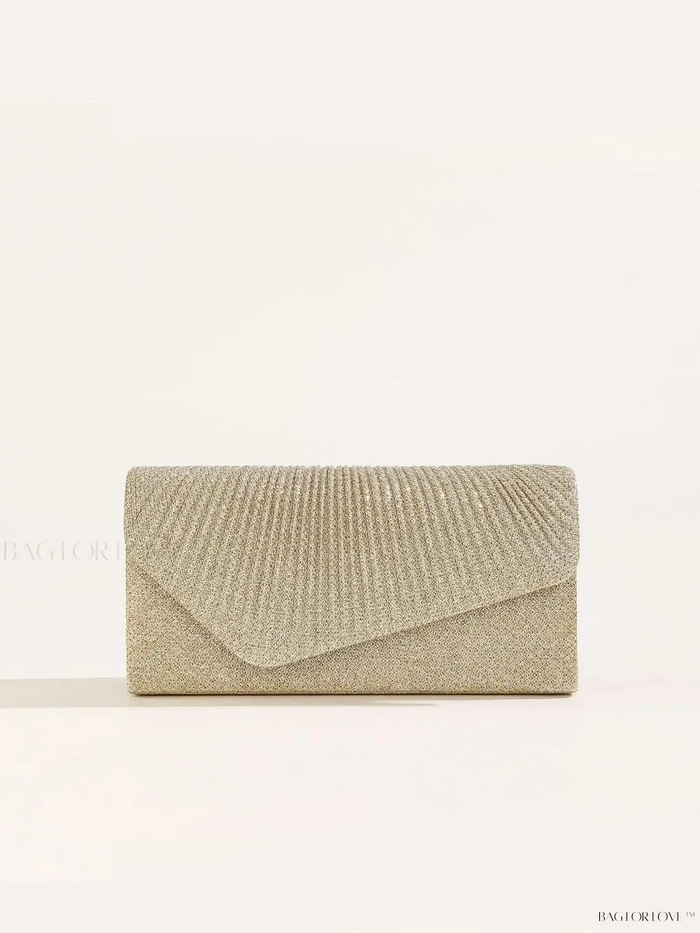 BagForLove - Tiny Sparkling Pleated Clutch Perfect for Weddings and Parties