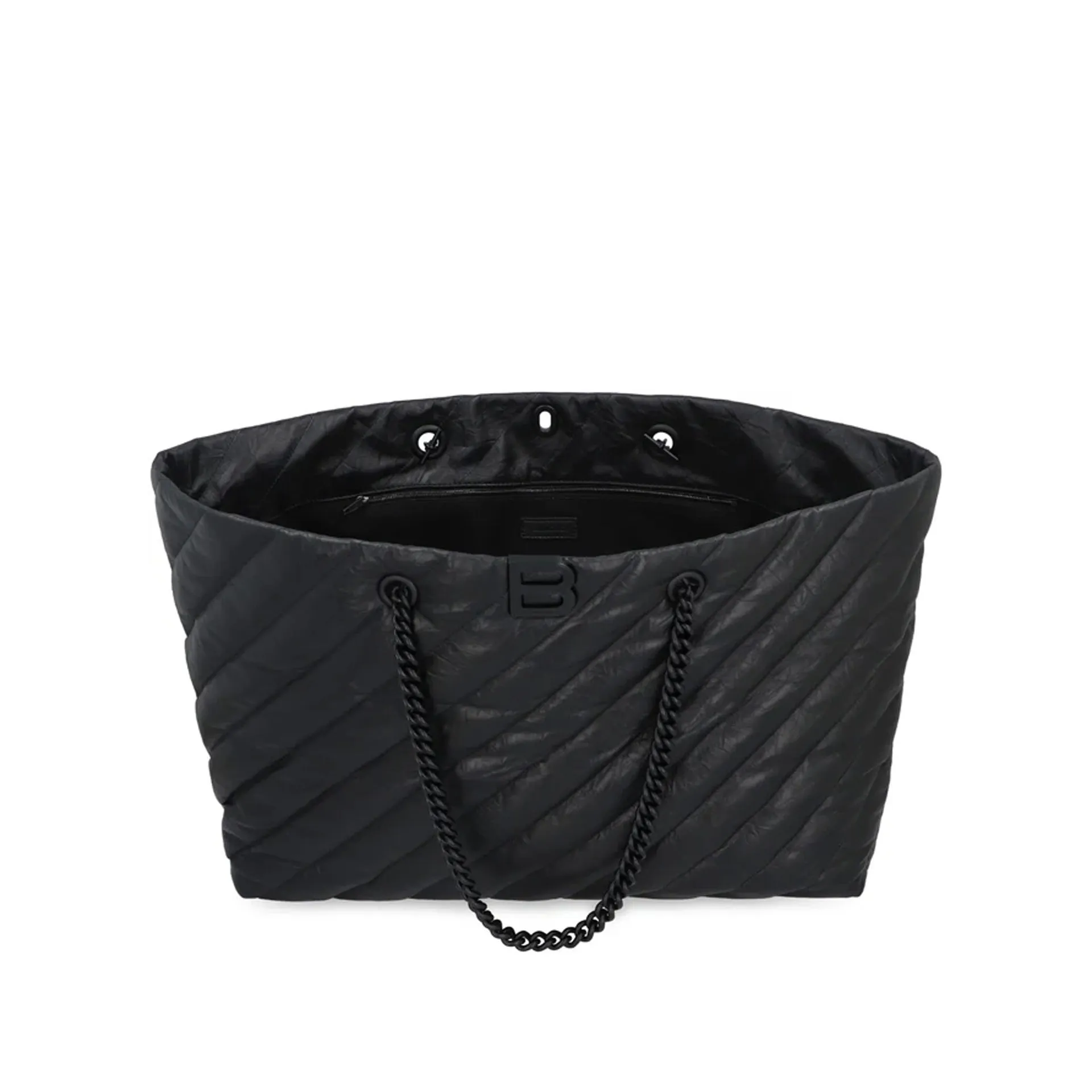 Balenciaga Carry All Crush Leather Tote Bag