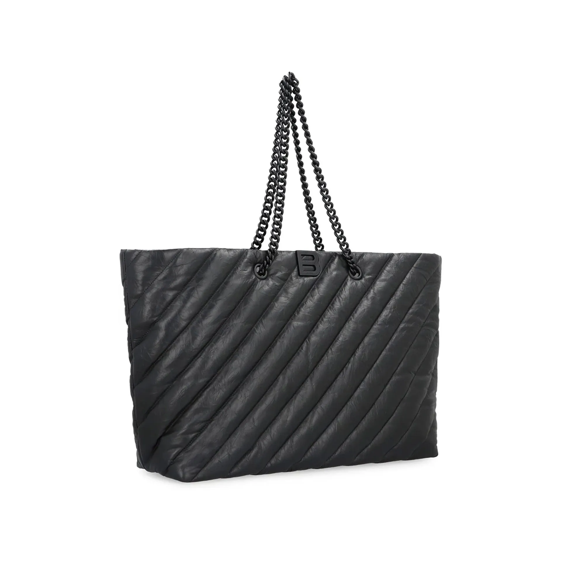 Balenciaga Carry All Crush Leather Tote Bag