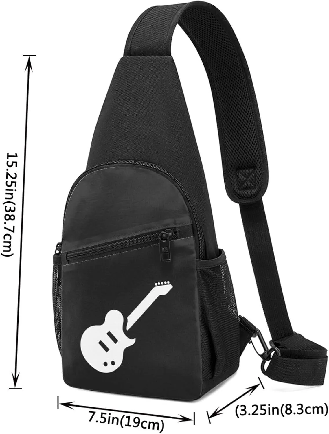 Bass Guitar Player Chest Pack Leisure Shoulder Crossbody Chest Bag