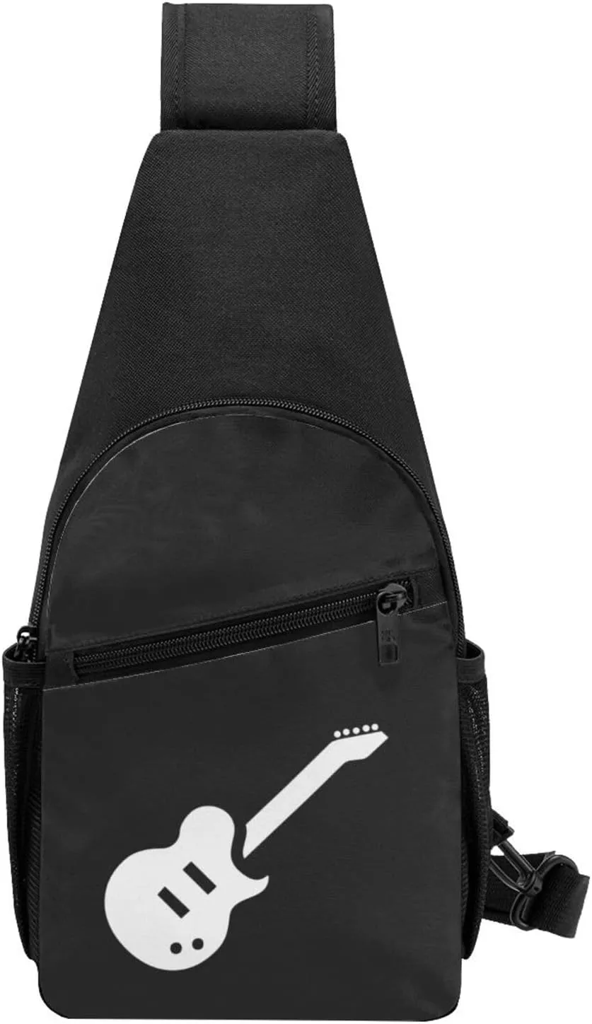 Bass Guitar Player Chest Pack Leisure Shoulder Crossbody Chest Bag