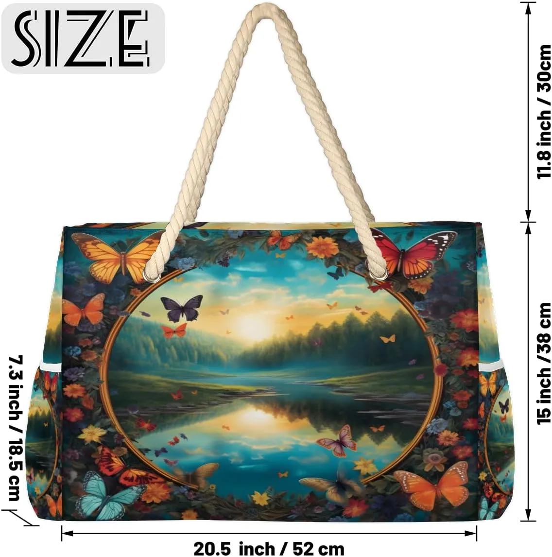 Beach Bags for Women Waterproof Sandproof Large Beach Tote Bag with Zipper Swim Pool Bag for Travel Outdoor