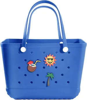 Beach Rubber Bag,Waterproof and Sandproof Washable Rubber Tote Bag for Beach, Pool Boat, Groceries, Sports