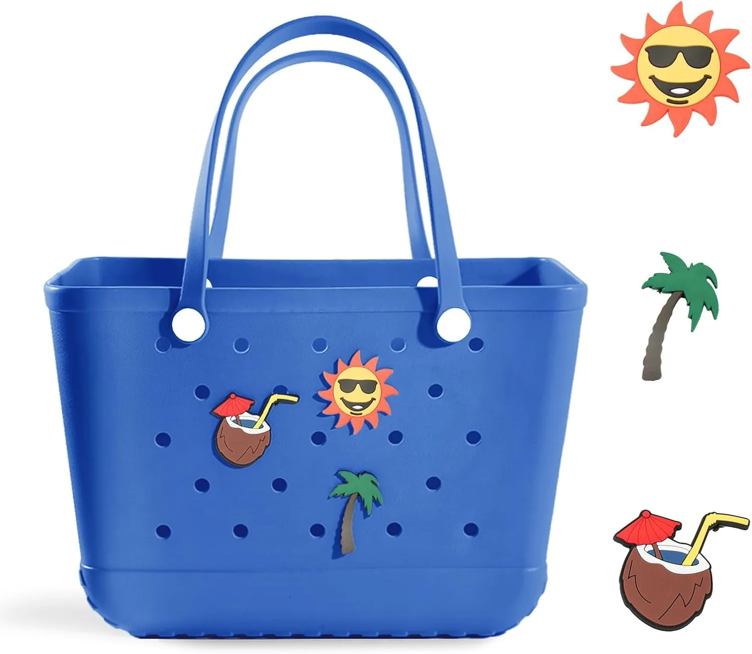 Beach Rubber Bag,Waterproof and Sandproof Washable Rubber Tote Bag for Beach, Pool Boat, Groceries, Sports