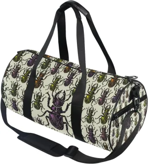 Beetle Colorful Bugs Duffle Bag Gym Fitness Bag Sports Travel Workout Gymnastics Dance Bag