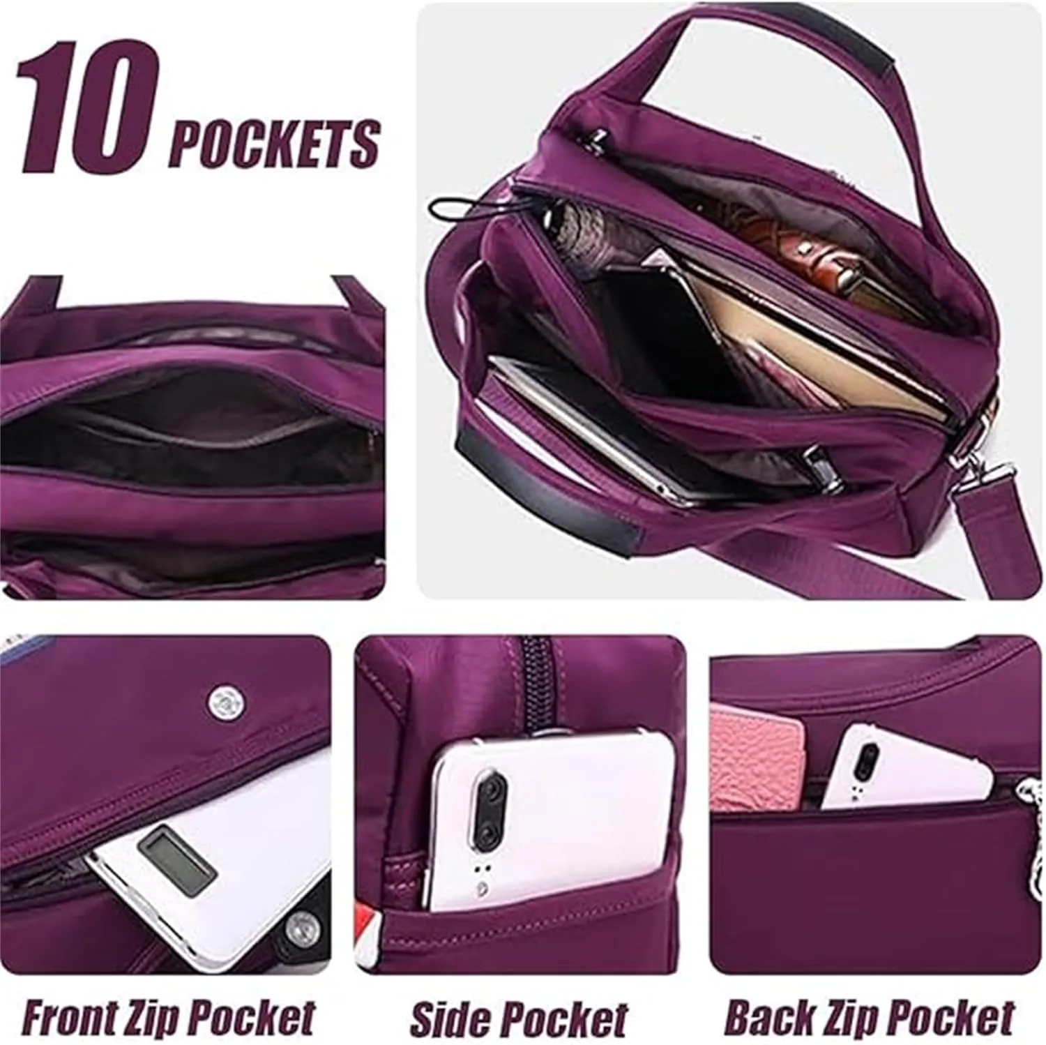 Blaciokamith Tote Bag, 2025 New Blaciokamith Soft Side Lightweight Underseat Tote Bag, Women's Crossbody Bags