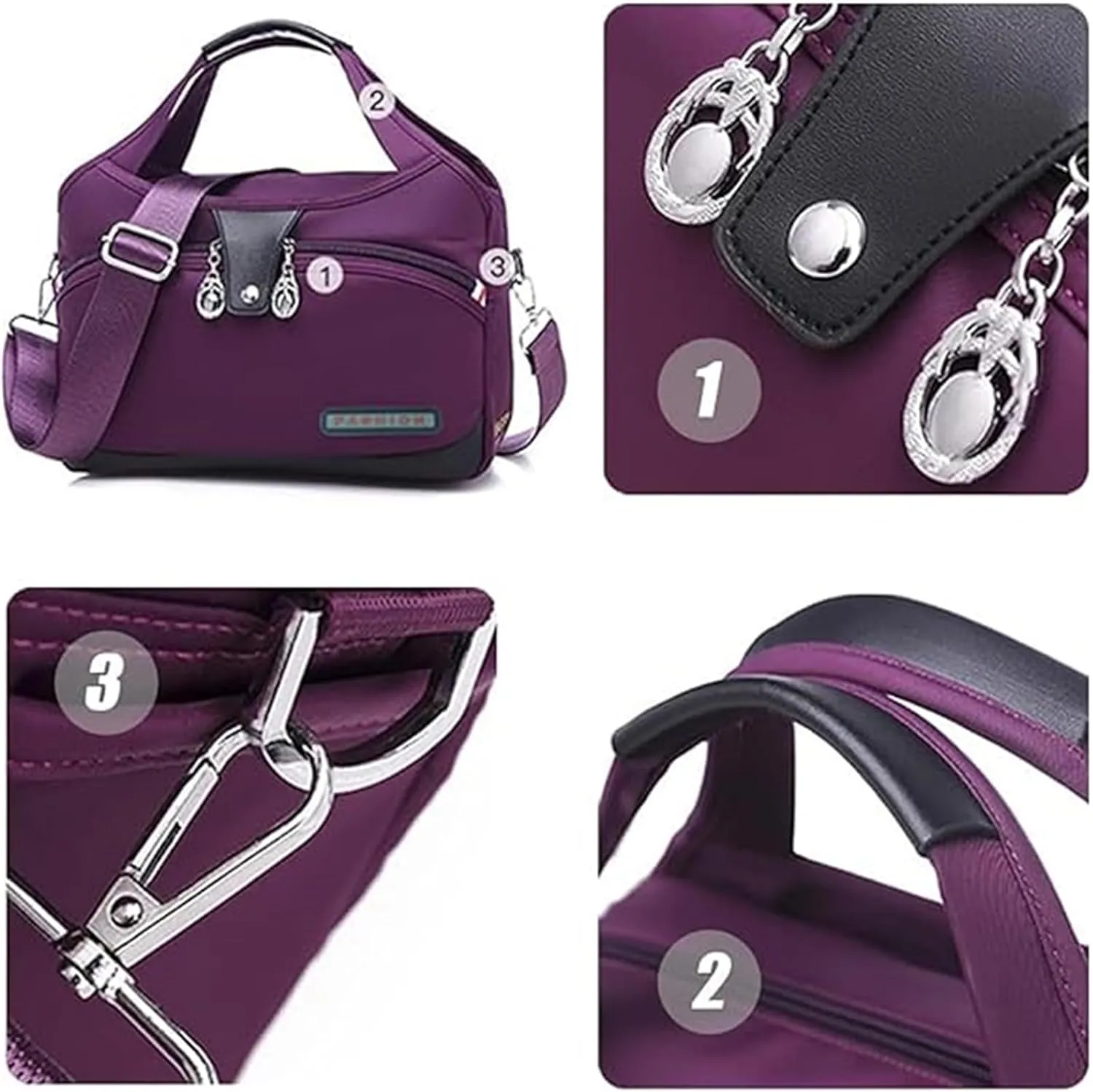 Blaciokamith Tote Bag, 2025 New Blaciokamith Soft Side Lightweight Underseat Tote Bag, Women's Crossbody Bags