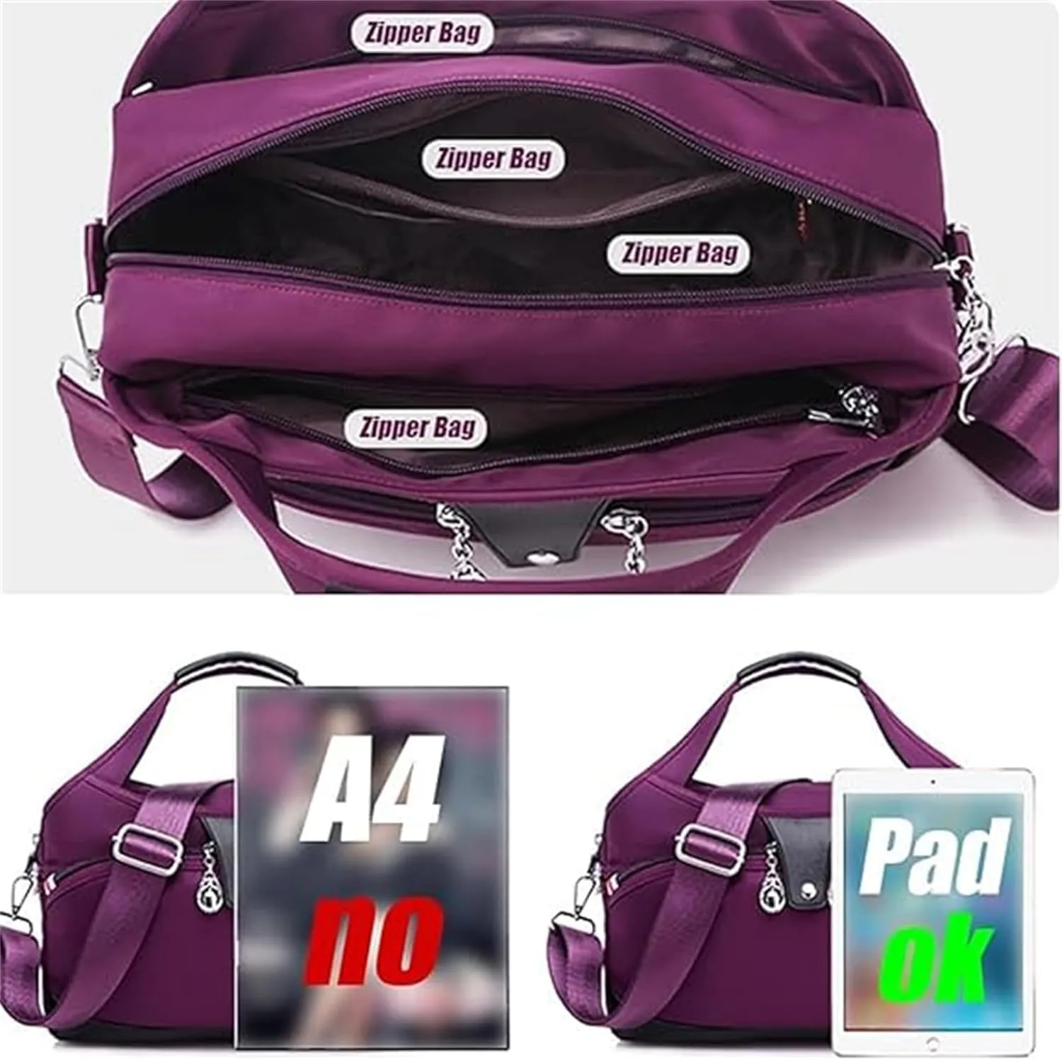 Blaciokamith Tote Bag, 2025 New Blaciokamith Soft Side Lightweight Underseat Tote Bag, Women's Crossbody Bags