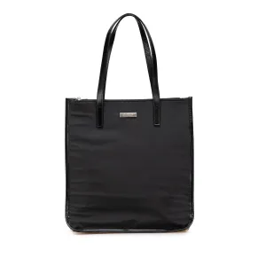 Black Burberry Nova Check Trimmed Nylon Tote