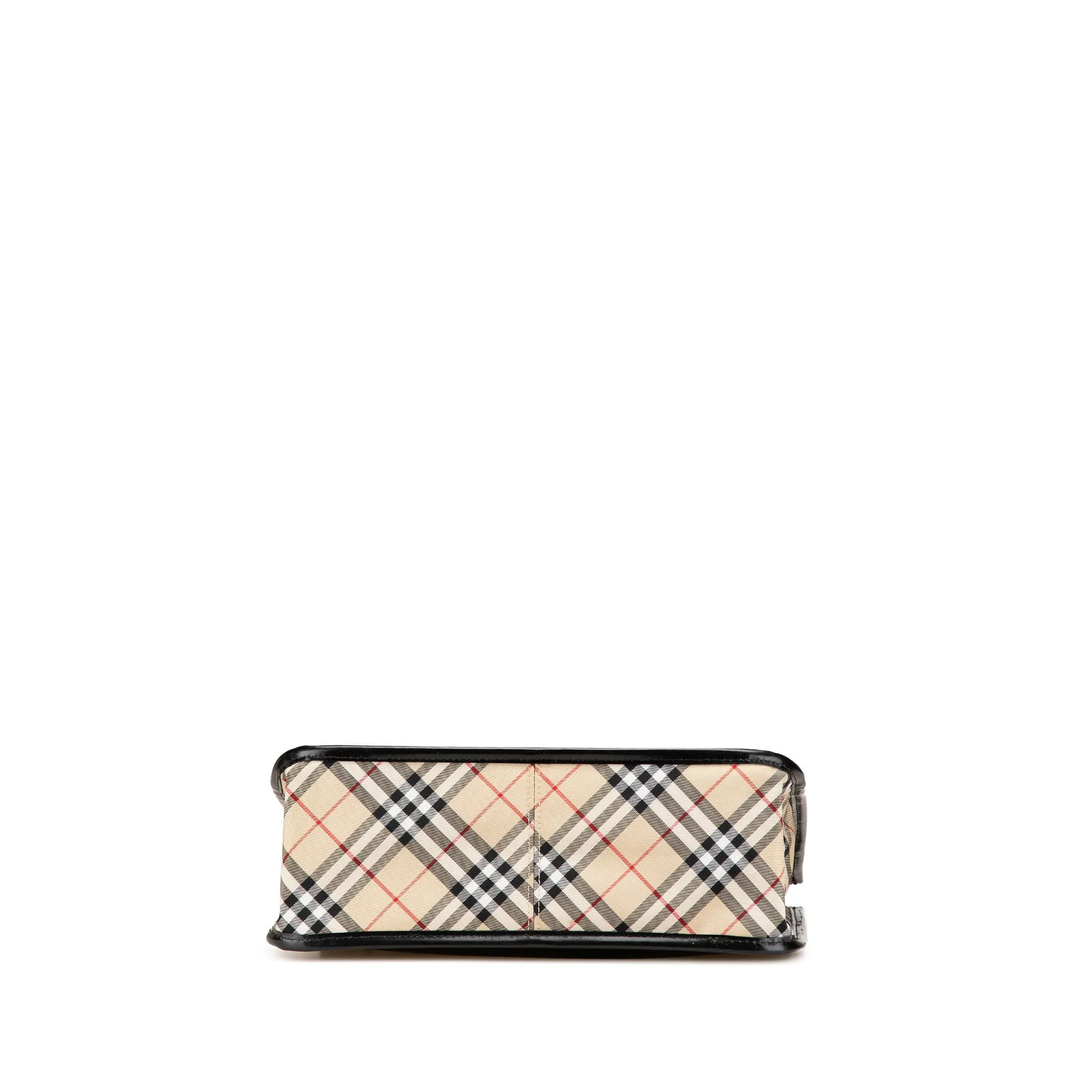 Black Burberry Nova Check Trimmed Nylon Tote