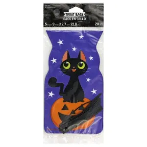 Black Cat Halloween Favor Bags