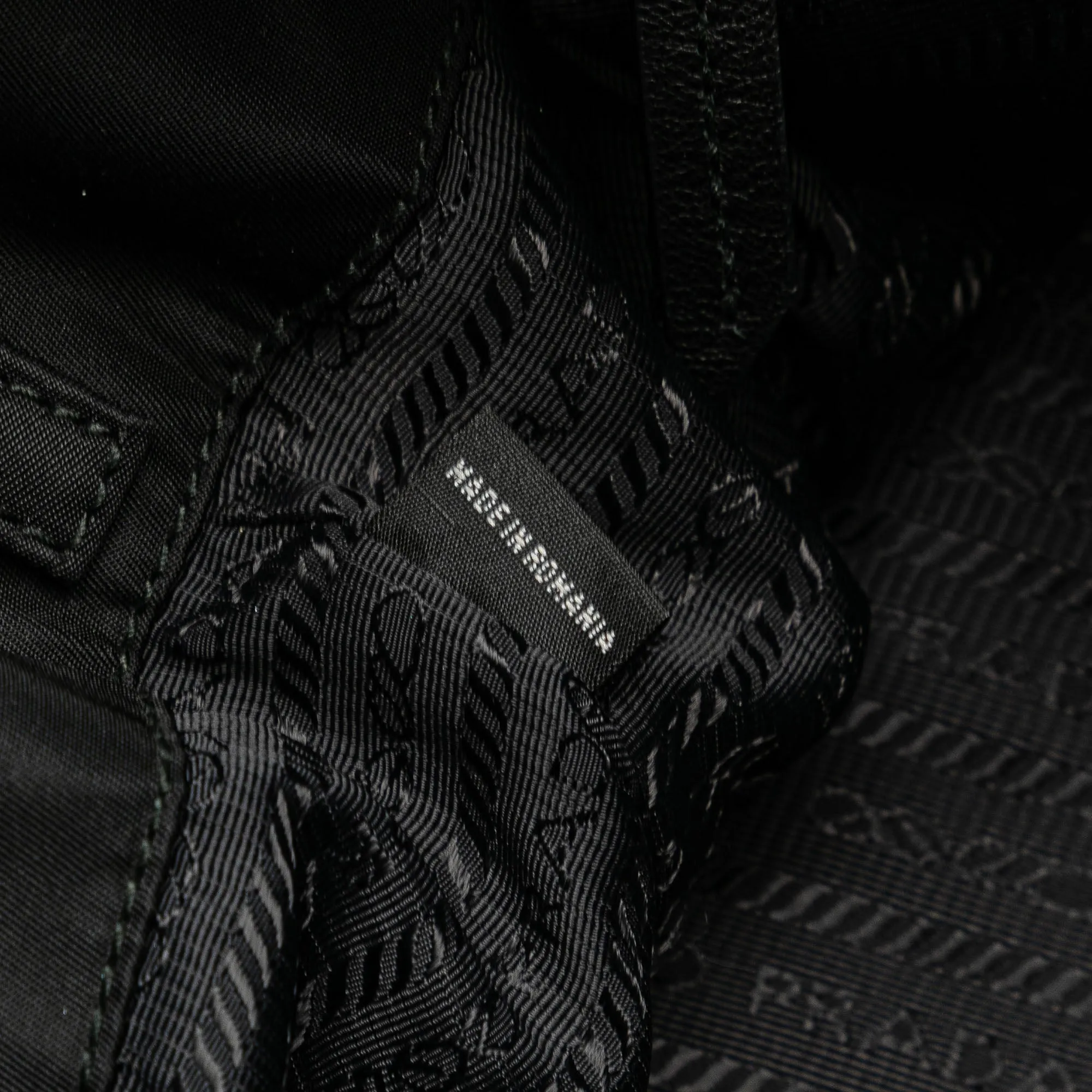 Black Prada Nappa Trimmed Tessuto Satchel