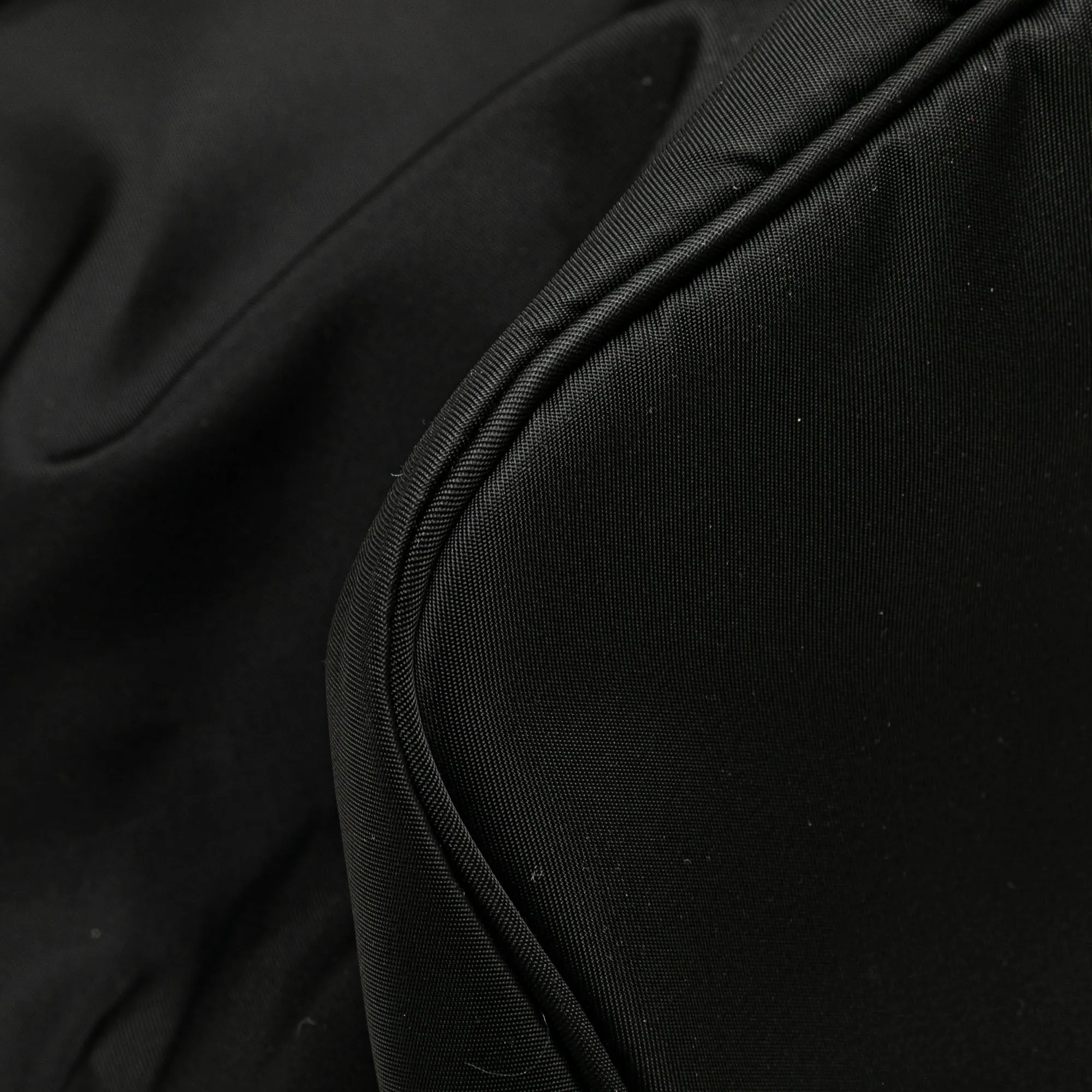 Black Prada Nappa Trimmed Tessuto Satchel