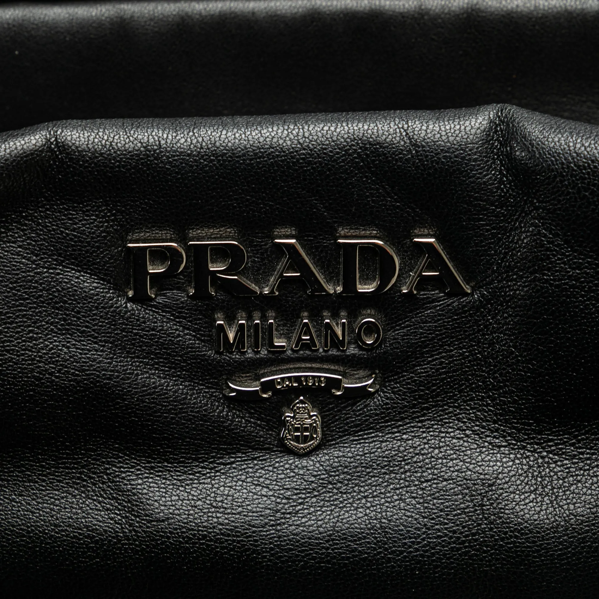 Black Prada Nappa Trimmed Tessuto Satchel