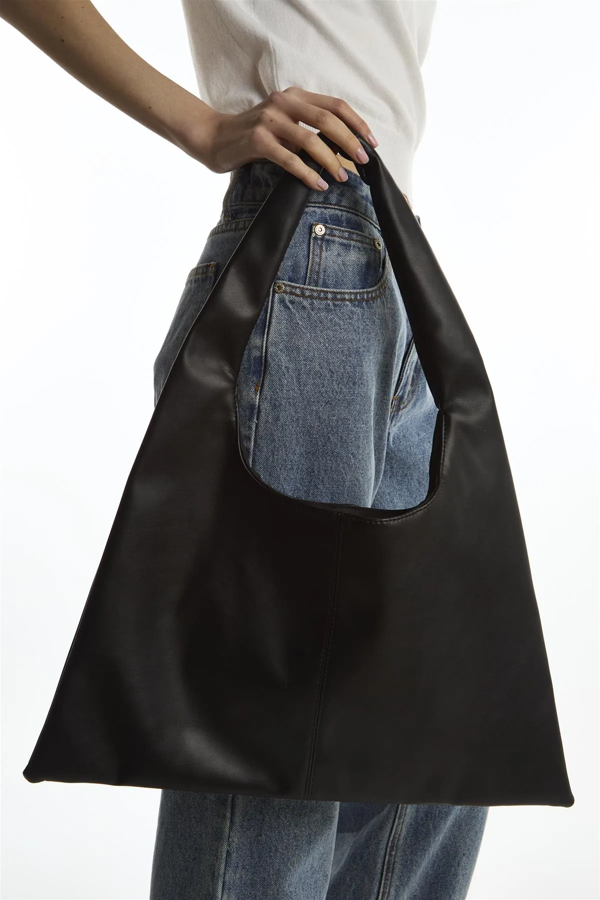 Black Winged Shoulder Tote-Bag