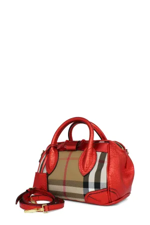 Blaze House Check Satchel Red