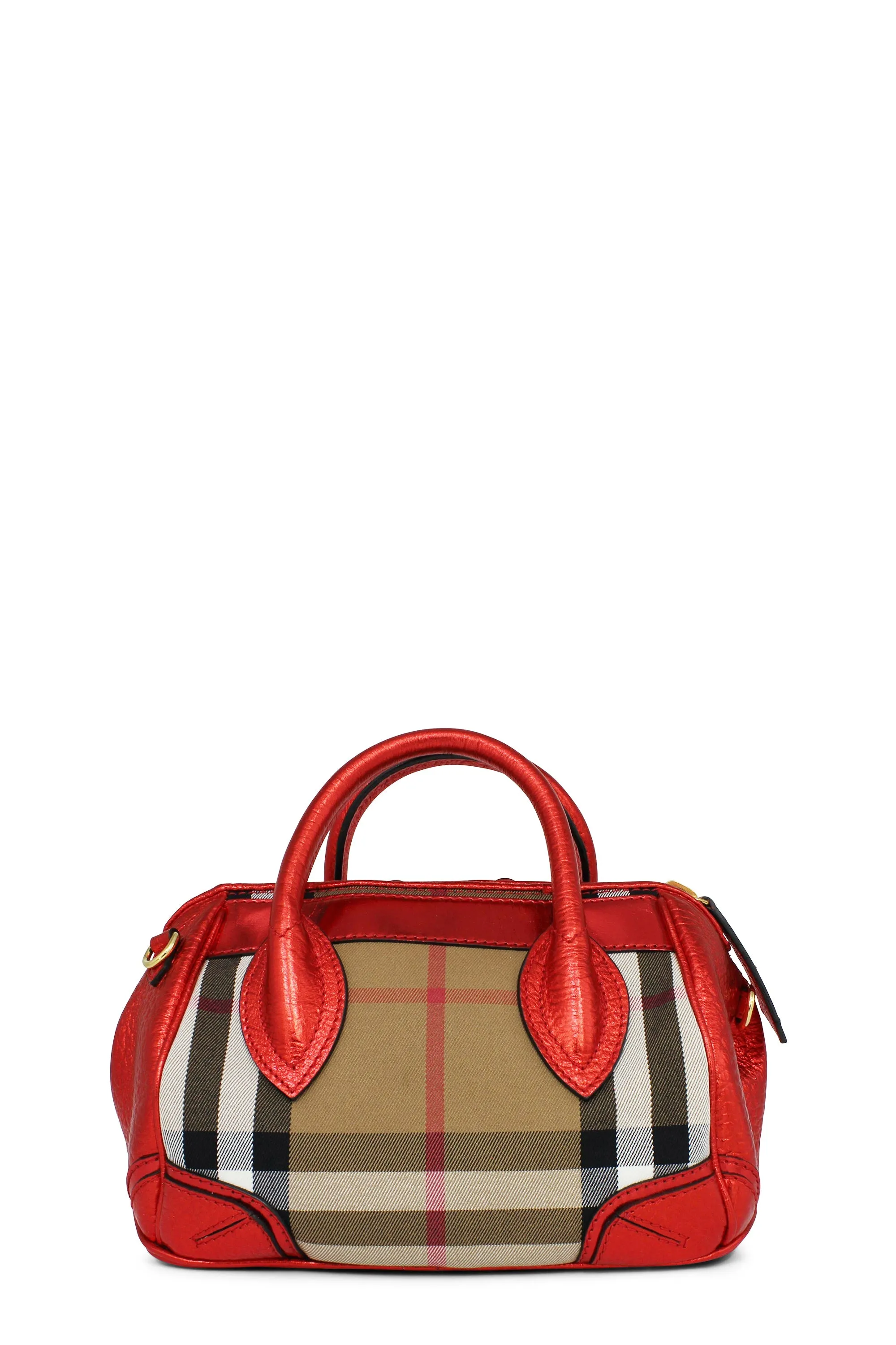 Blaze House Check Satchel Red