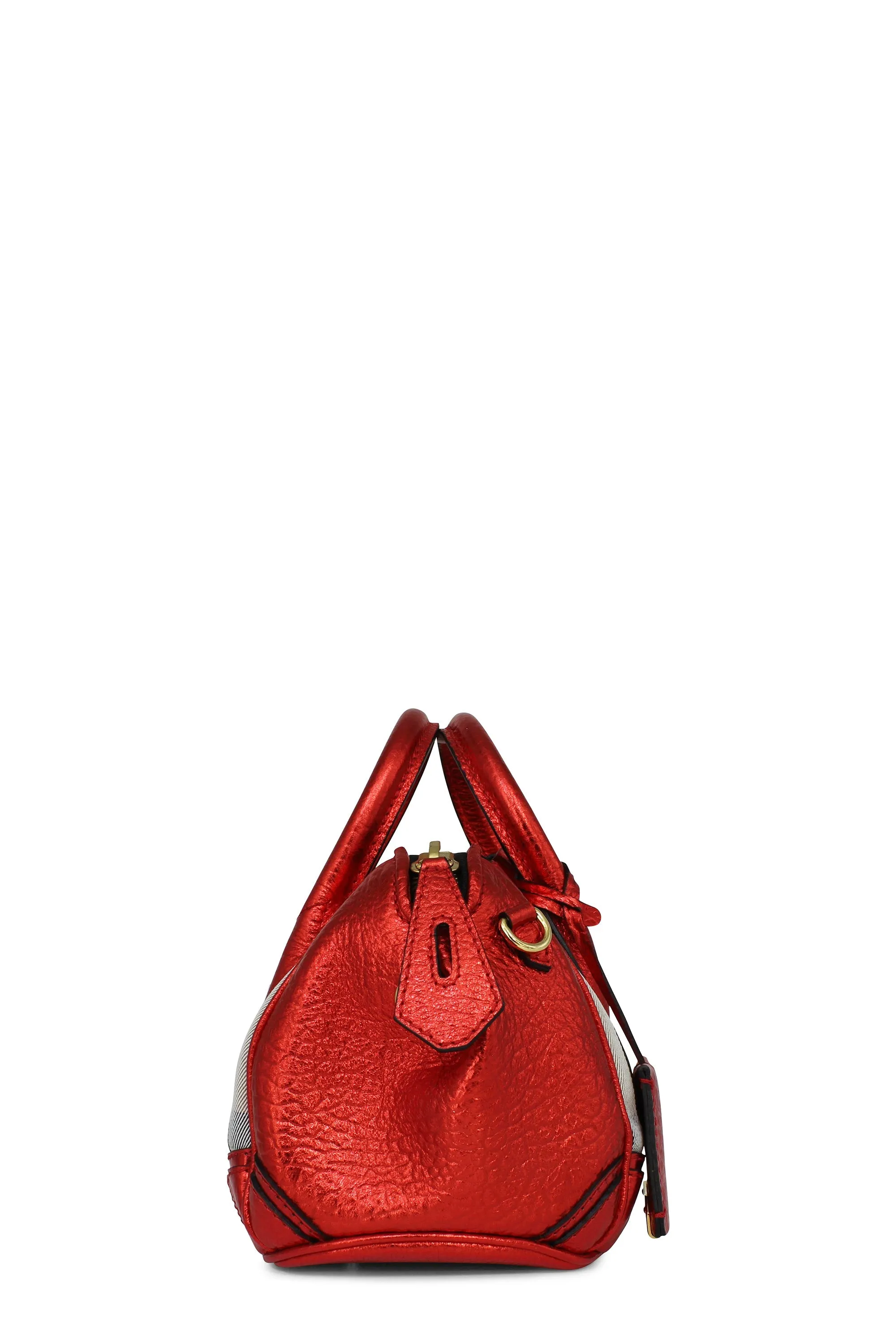 Blaze House Check Satchel Red