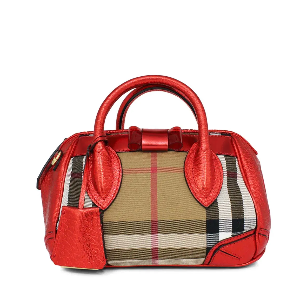 Blaze House Check Satchel Red