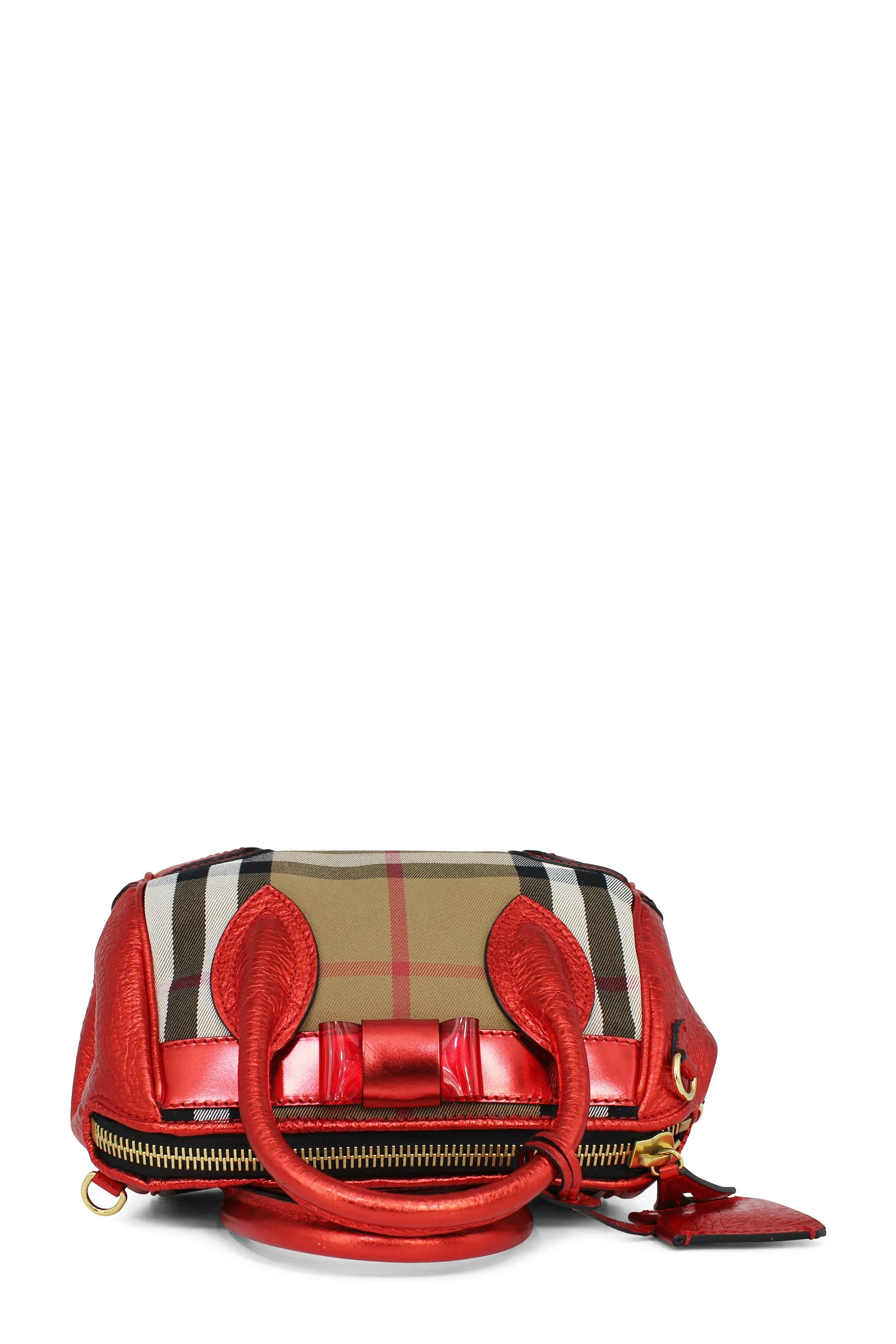 Blaze House Check Satchel Red
