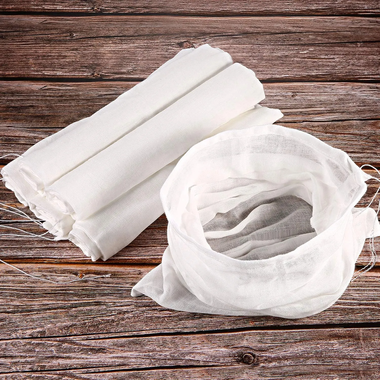 Boao 6 Pcs Soft Muslin Cloth 20 x 12 Inch Butter Muslin Bags, Suit for Straining Fruit, Butter, Wine, Milk Filter in Home