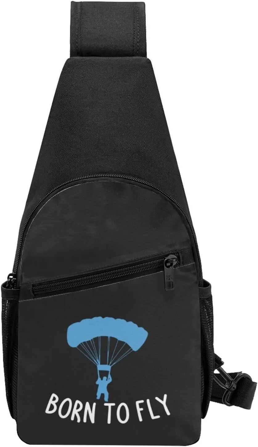 Born to Fly Paragliding Chest Pack Leisure Shoulder Crossbody Chest Bag