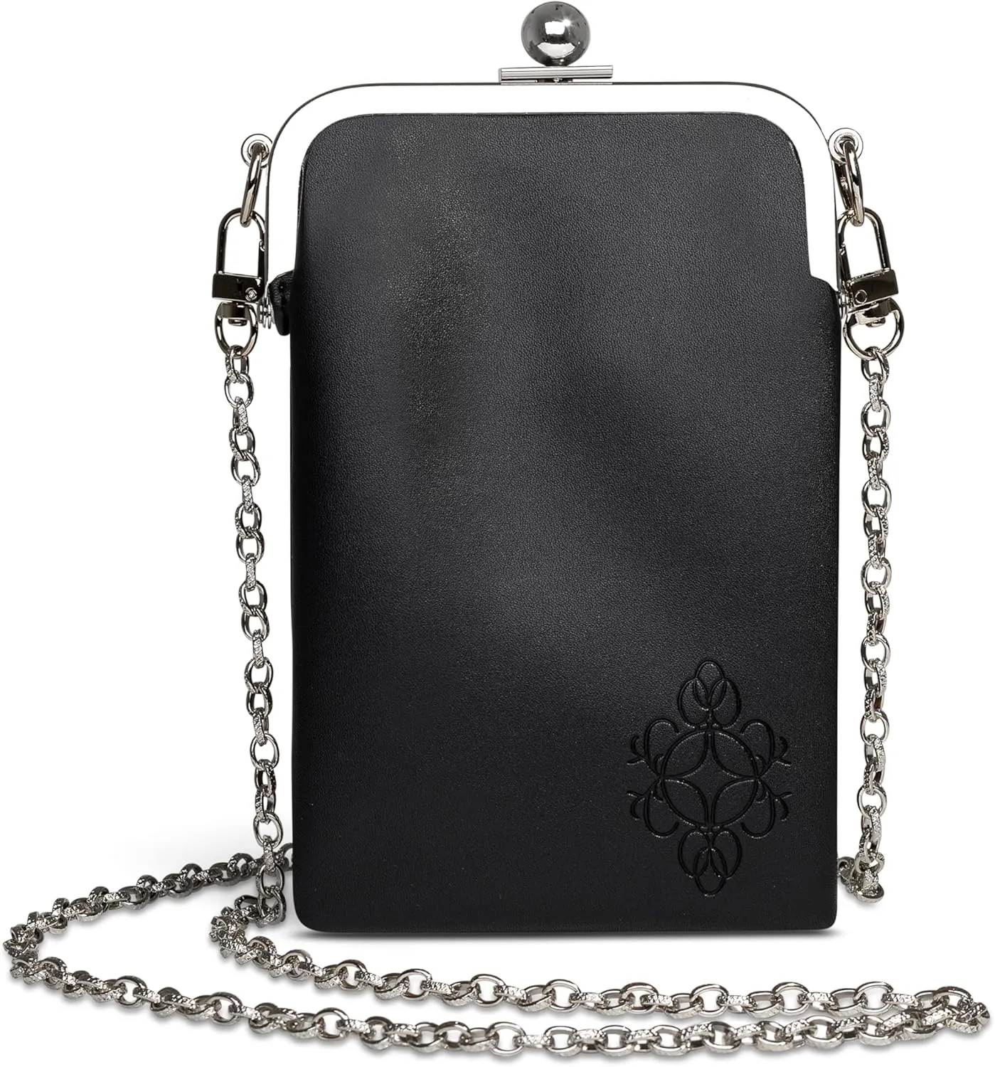 BORSALI Sunglass Case - Soft Double eyeglass & phone purse for women with crossbody chain