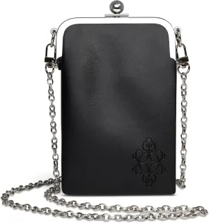 BORSALI Sunglass Case - Soft Double eyeglass & phone purse for women with crossbody chain