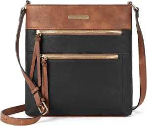 BOSTANTEN Crossbody Bags Purses for Women Trendy Soft Vegan Leather Shoulder Handbags with Adjustable Strap Zipper Pocket