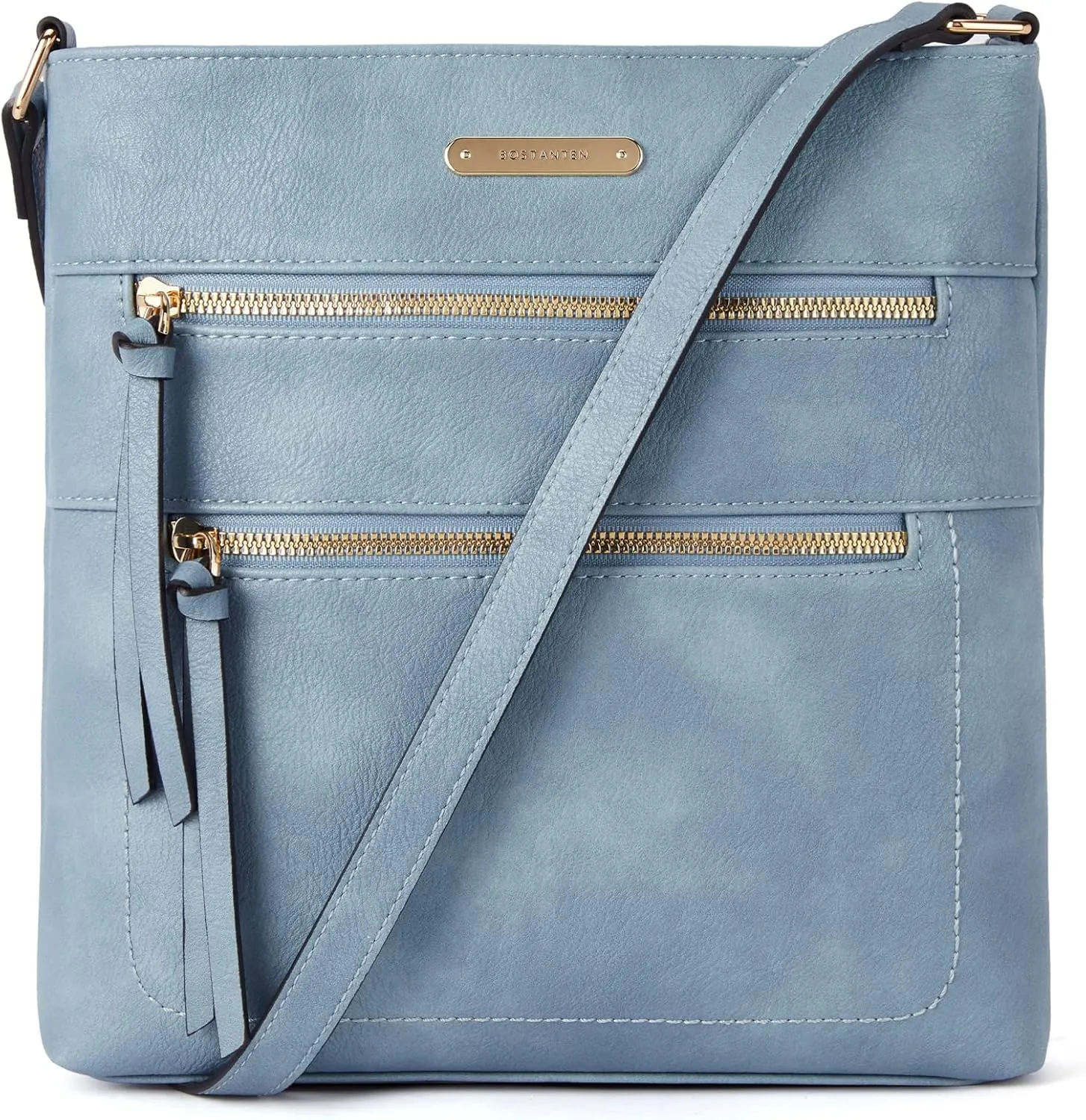 BOSTANTEN Crossbody Bags Purses for Women Trendy Soft Vegan Leather Shoulder Handbags with Adjustable Strap Zipper Pocket
