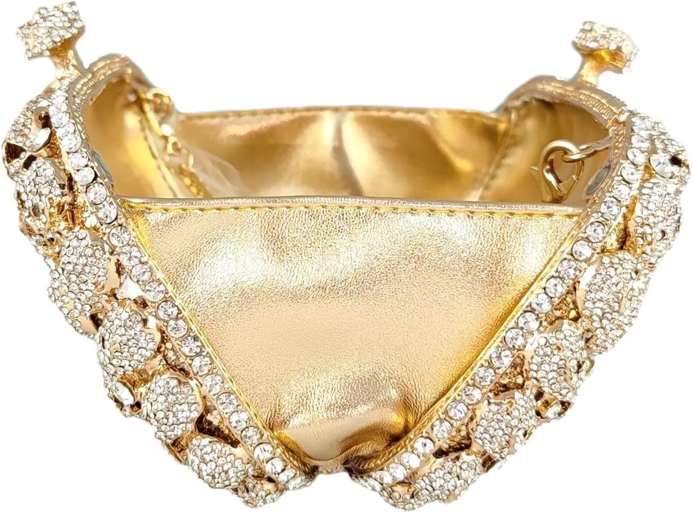 Boutique De FGG Skull Crystal Clutch Purse for Women Formal Rhinestone Clutch Evening Bag Halloween Minaudiere Handbag,Mini
