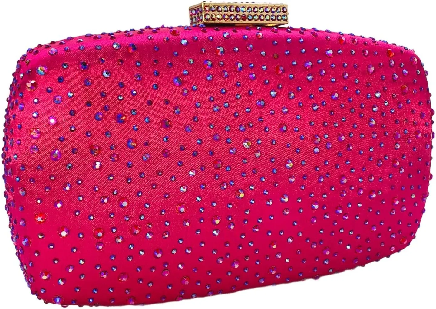 Boutique De FGG Women's Crystal Clutch Evening Bag Bride Handbags for Wedding Party Diamond Rhinestone Clutch Purse,Mini,Mini