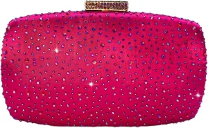 Boutique De FGG Women's Crystal Clutch Evening Bag Bride Handbags for Wedding Party Diamond Rhinestone Clutch Purse,Mini,Mini