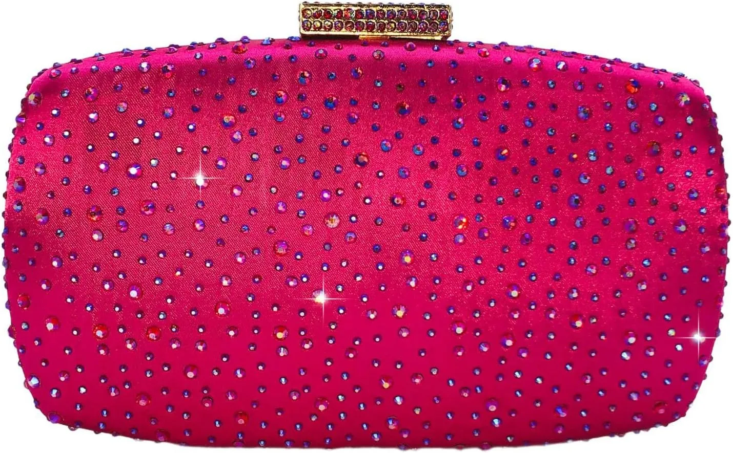 Boutique De FGG Women's Crystal Clutch Evening Bag Bride Handbags for Wedding Party Diamond Rhinestone Clutch Purse,Mini,Mini