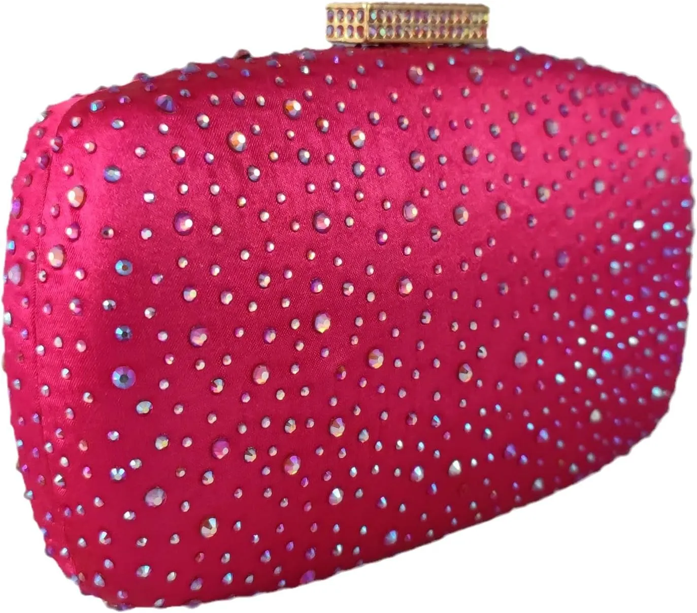 Boutique De FGG Women's Crystal Clutch Evening Bag Bride Handbags for Wedding Party Diamond Rhinestone Clutch Purse,Mini,Mini