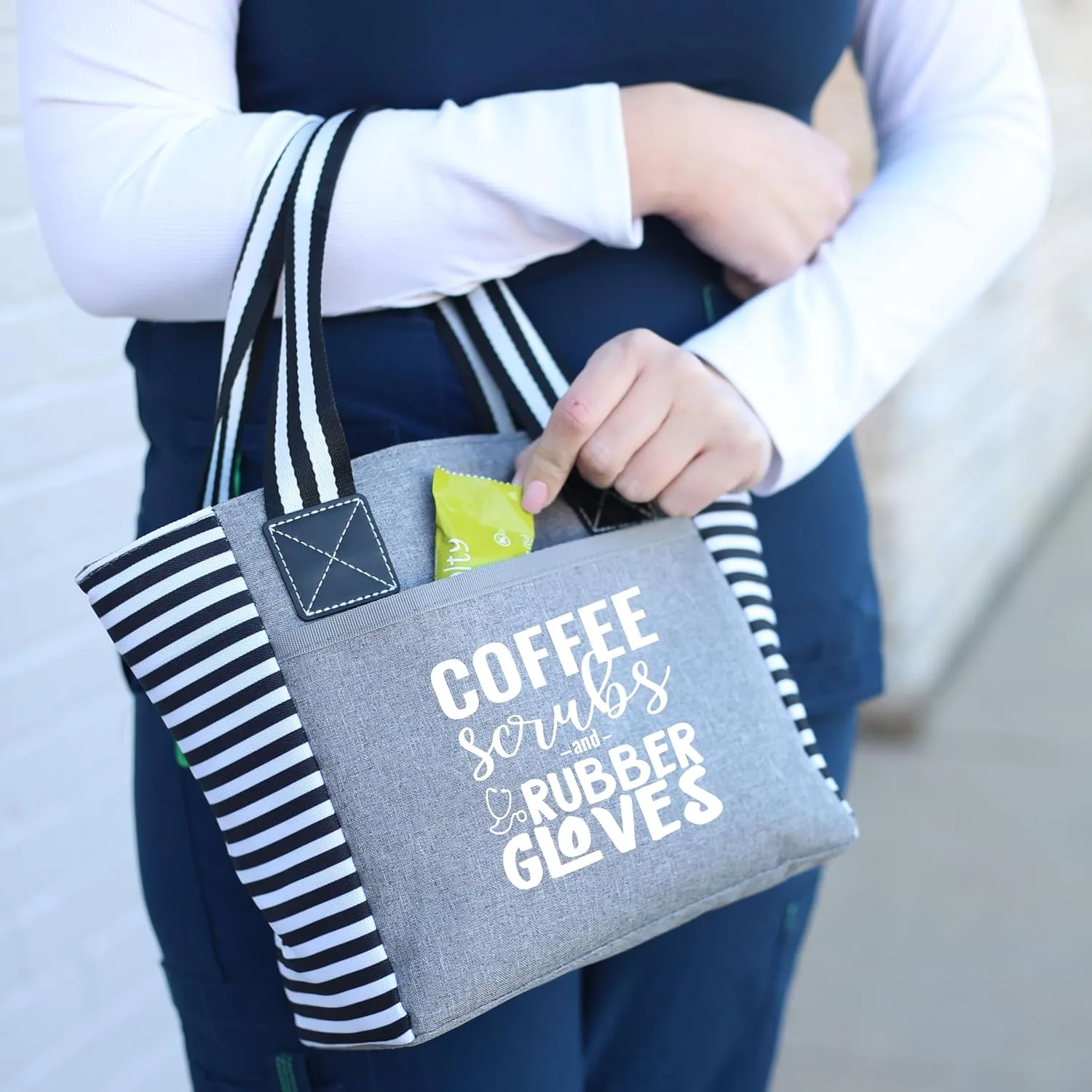 Brooke & Jess Designs Cute Lunch Bags for Women - Insulated Lunch Tote for Work - Nurse, Teacher, Grandma, Mom
