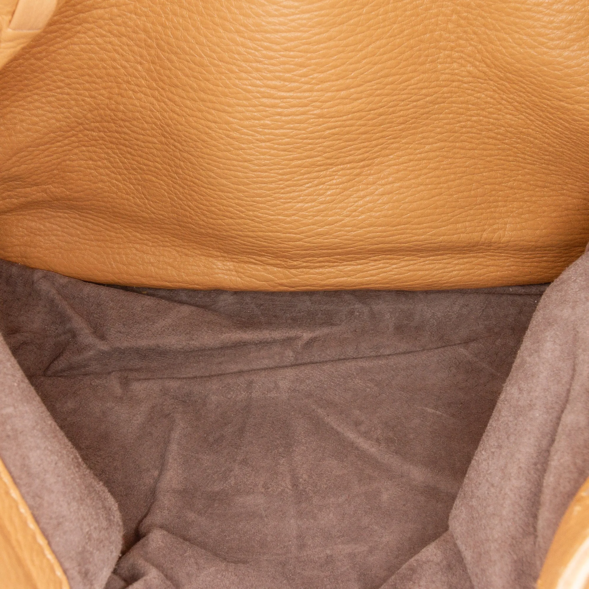 Brown Bottega Veneta Intrecciato Trimmed Leather Handbag