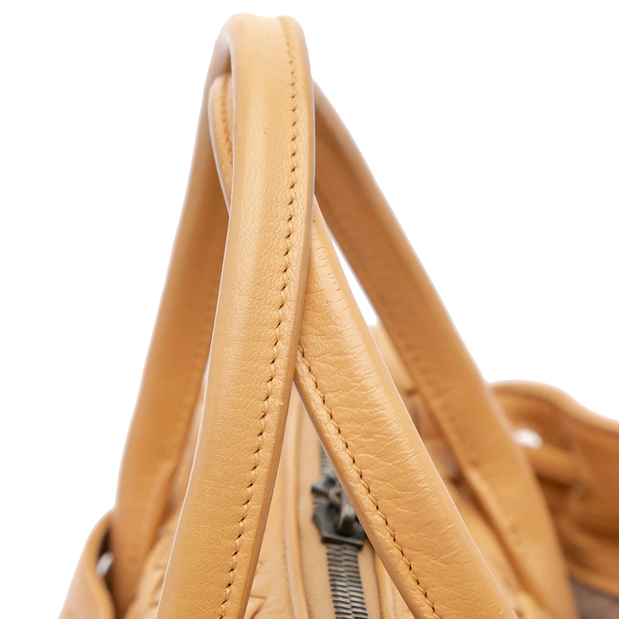 Brown Bottega Veneta Intrecciato Trimmed Leather Handbag